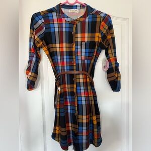 NEW Plaid Kids Dress with Belt